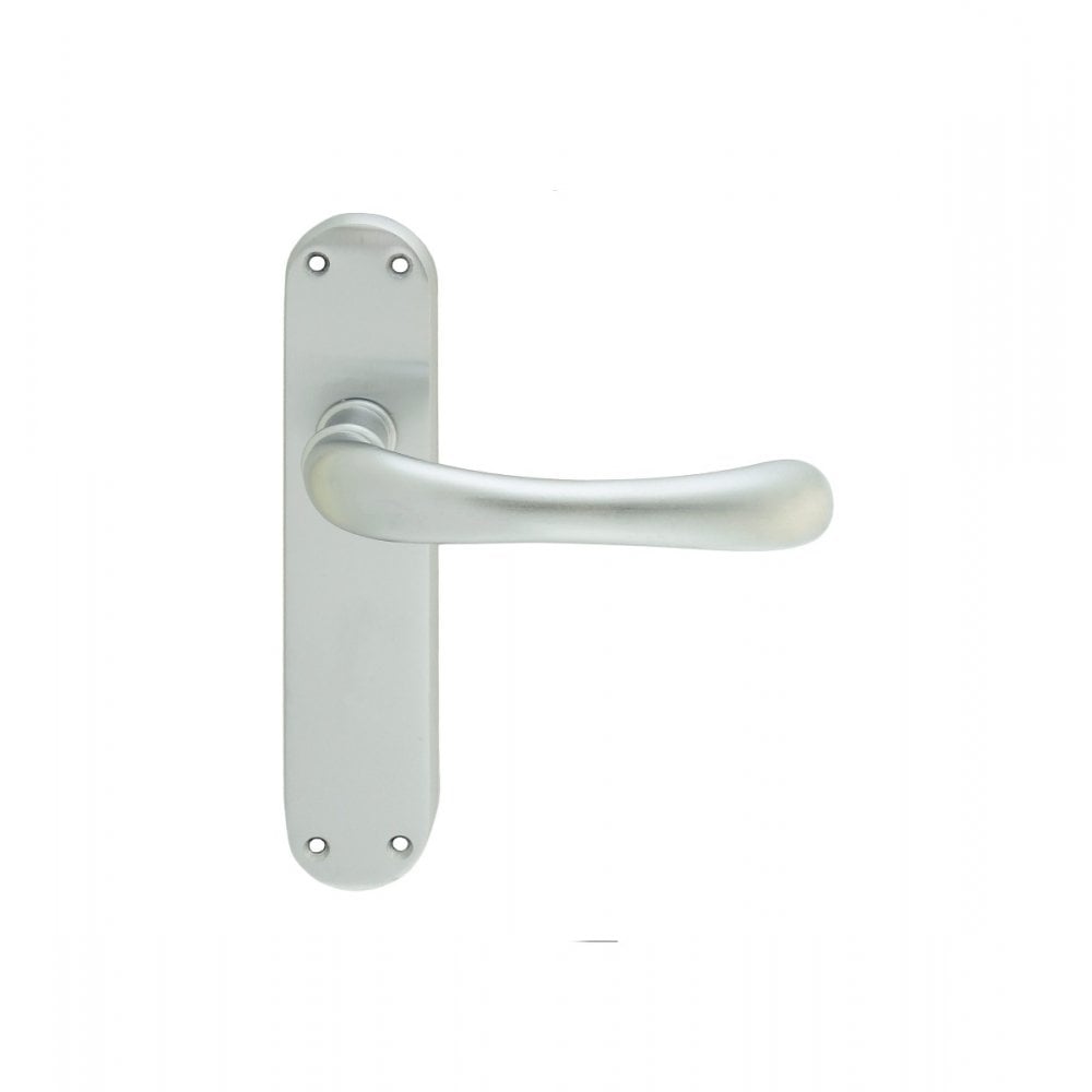 Carlisle Brass Satin Chrome Latch Ibra Lever on Backplate Range 185mmx42mm EL12SC
