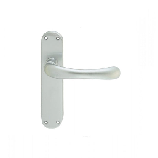 Carlisle Brass Satin Chrome Latch Ibra Lever on Backplate Range 185mmx42mm EL12SC