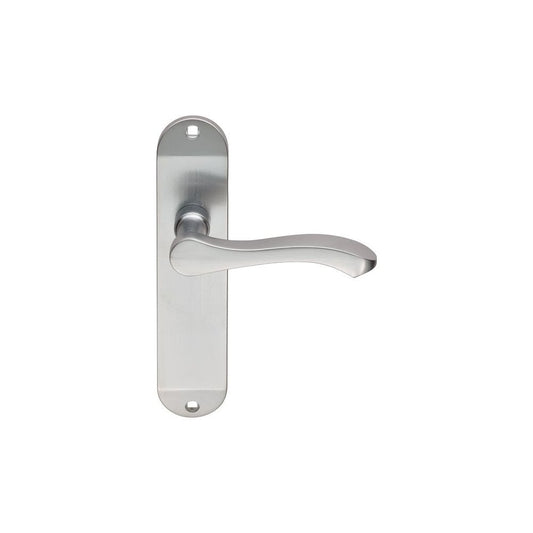 Carlisle Brass Satin Chrome Latch Lever on Backplate SZM132SC