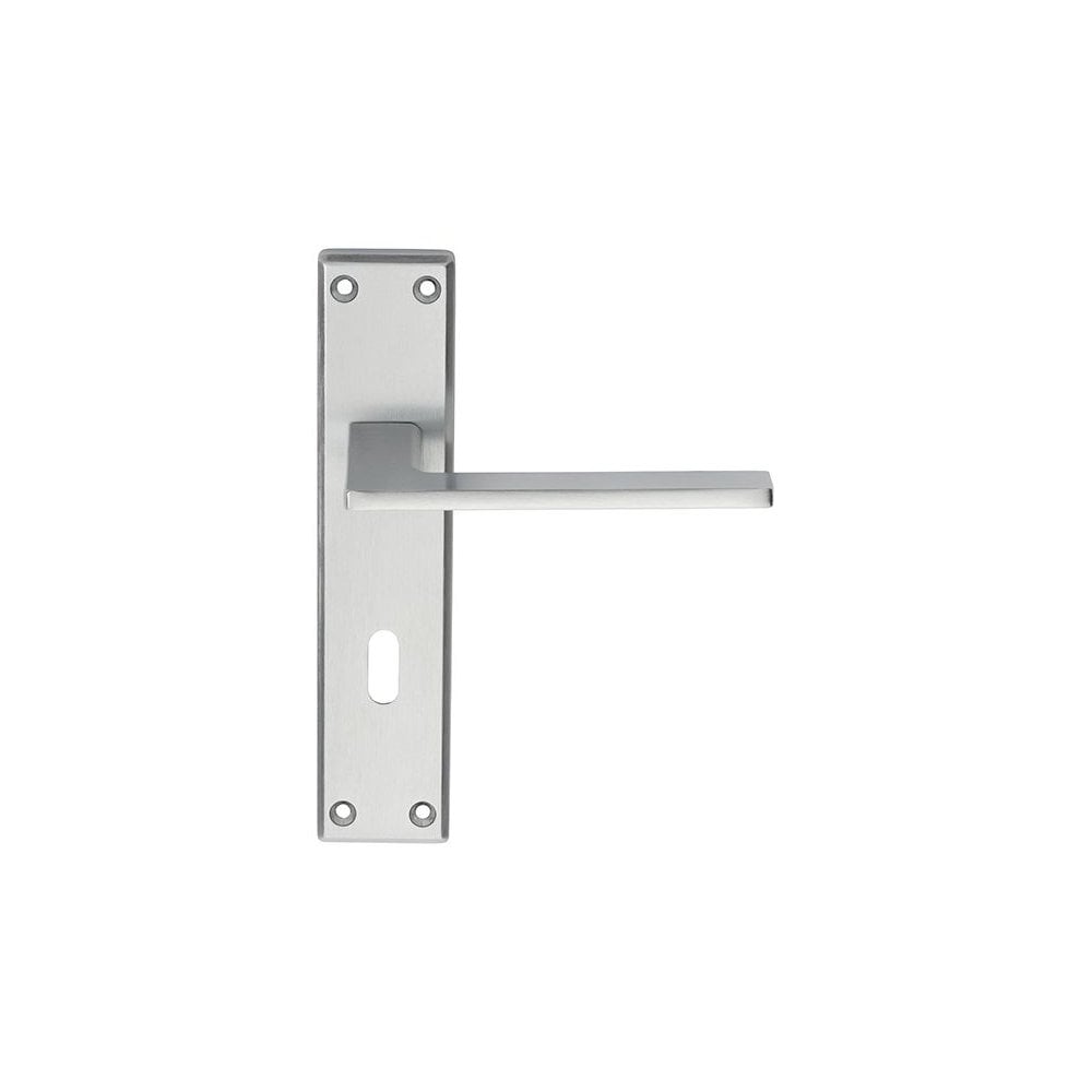 Carlisle Brass Satin Chrome Lock 180mmx40mm Profile Zone Lever on Backplate SZM034SC