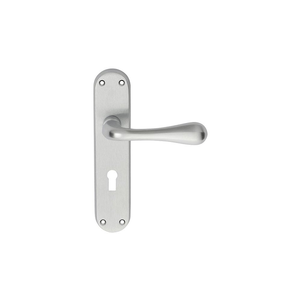 Carlisle Brass Satin Chrome Lock Profile 185mmx42mm Astro Lever on Backplate EL21SC