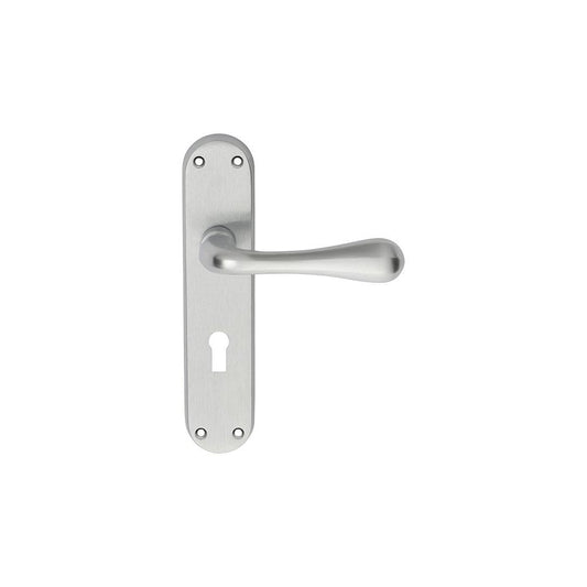 Carlisle Brass Satin Chrome Lock Profile 185mmx42mm Astro Lever on Backplate EL21SC
