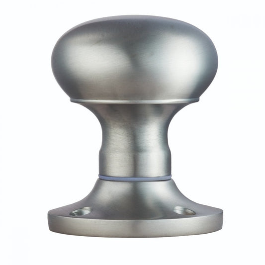 Carlisle Brass Satin Chrome Mushroom Mortice Knob Unsprung 56mm Dia Rose 52mm Dia Knob M35USSC