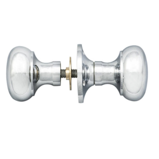 Carlisle Brass Satin Chrome Mushroom Rim Knob 56mm Dia Rose 51mm Dia Knob M35RSSC