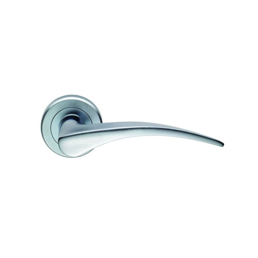 Carlisle Brass Satin Chrome Olivier Lever On Rose ZIN3112SC