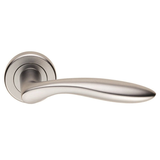 Carlisle Brass Satin Chrome Shark Lever on Rose ZIN3131SC