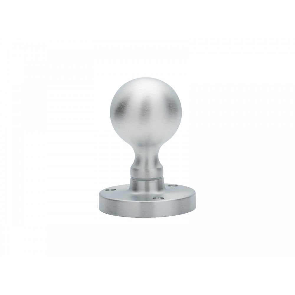 Carlisle Brass Satin Chrome Victorian Ball Mortice Knob 61mm Dia.Rose 45mm Dia Knob, 82mm Projection M48SCP