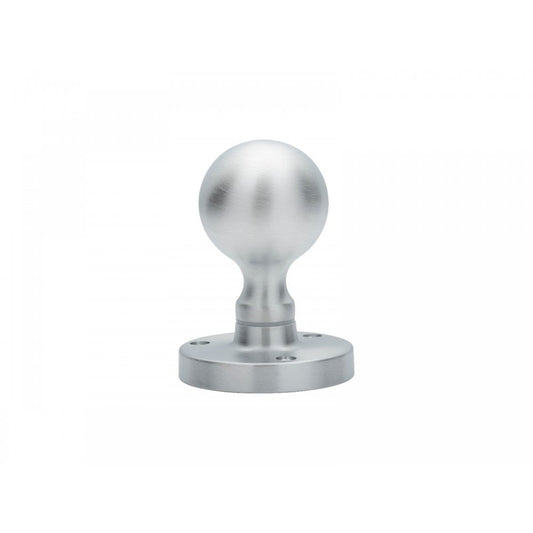 Carlisle Brass Satin Chrome Victorian Ball Mortice Knob 61mm Dia.Rose 45mm Dia Knob, 82mm Projection M48SCP