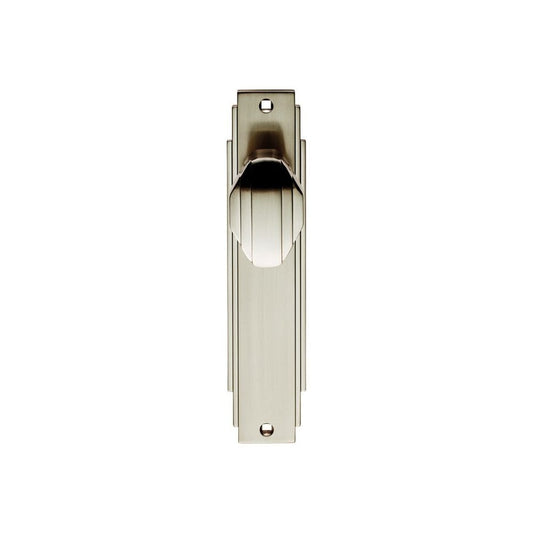 Carlisle Brass Satin Nickel Art Deco Knob On Backplate ADR022SN