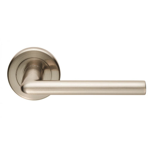 Carlisle Brass Satin Nickel Boxed Dieci Lever on Rose SZR010SN