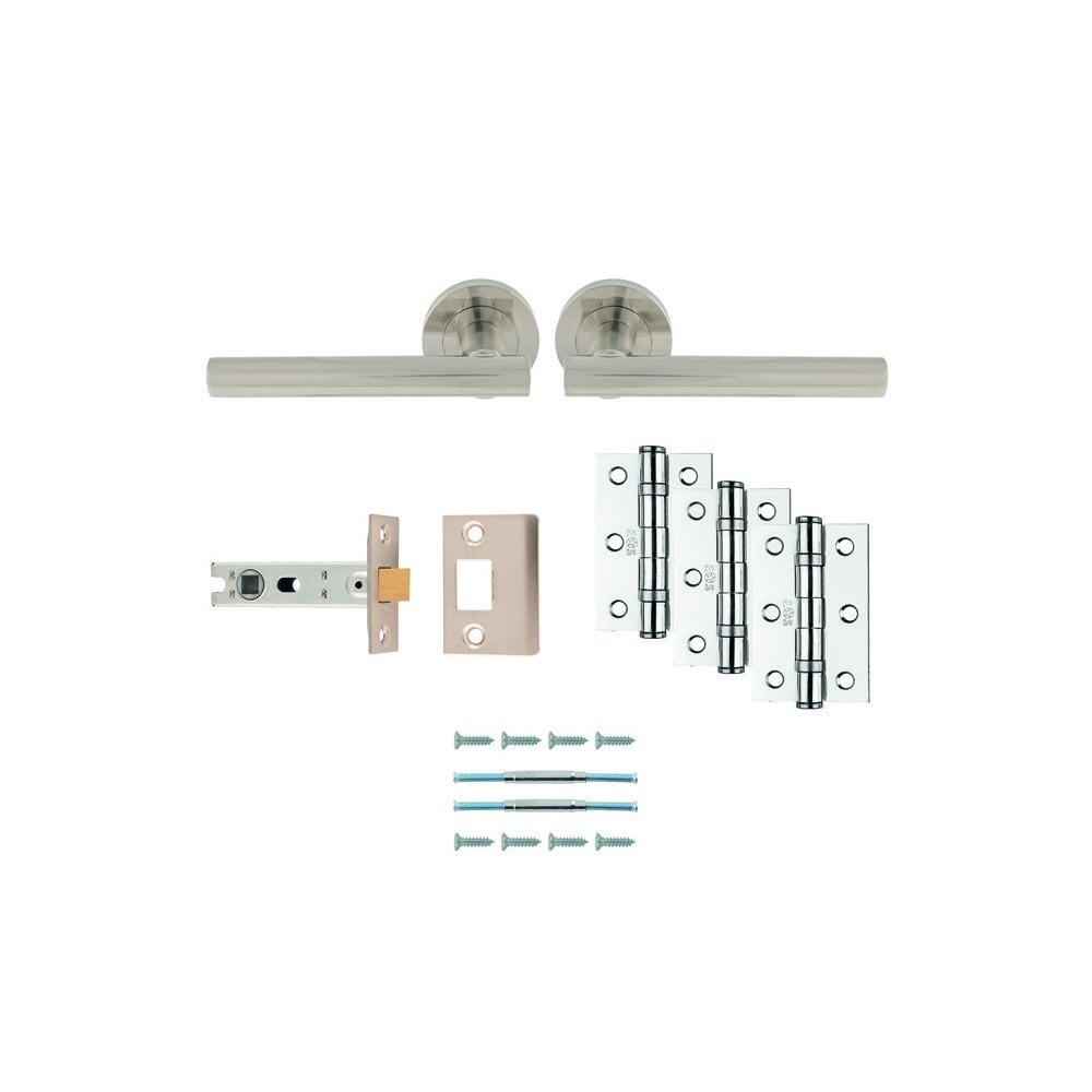 Carlisle Brass Satin Nickel Faro Latch Pack - Ultimate Door Pack UDP011/INTB