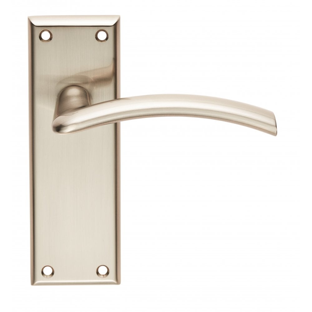 Carlisle Brass Satin Nickel Latch Trenta Lever on Backplate SZR032SN
