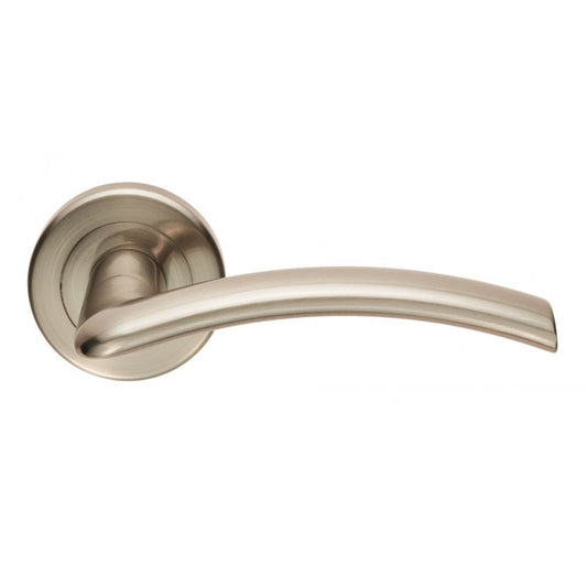 Carlisle Brass Satin Nickel Retail Packaging Trenta Lever on Rose SZR030SN/RP