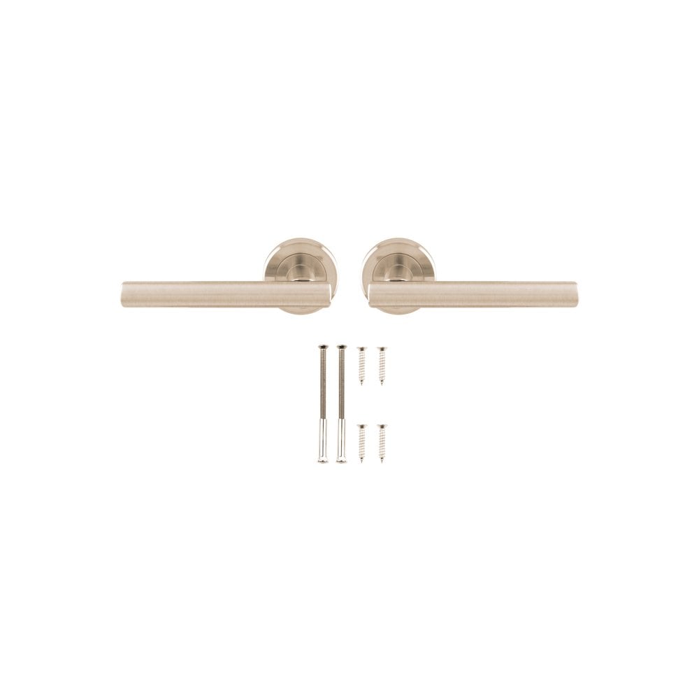 Carlisle Brass Satin Nickel settanta lever on round rose SZR070SN/RP