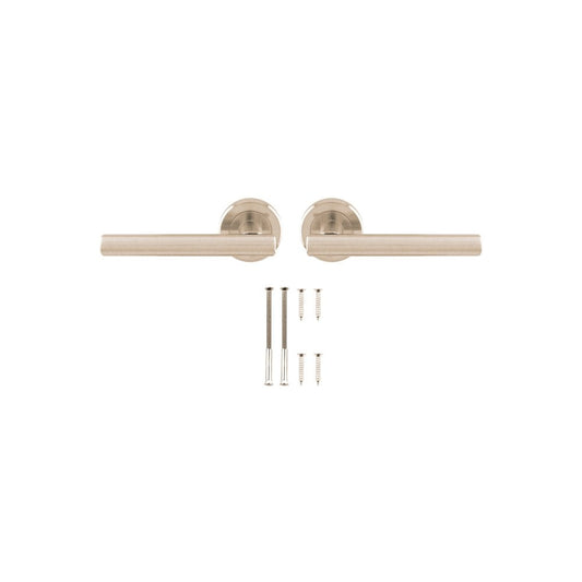 Carlisle Brass Satin Nickel settanta lever on round rose SZR070SN/RP