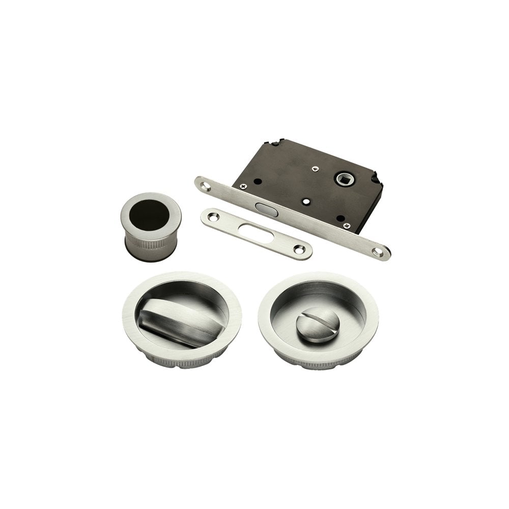 Carlisle Brass Satin Nickel Sliding Door Set ART55BSN