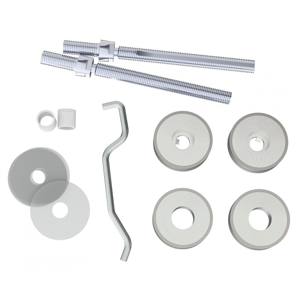 Carlisle Brass Satin Stainless Steel Back To Back Fixing Pack 16mm D BBF1016SSS