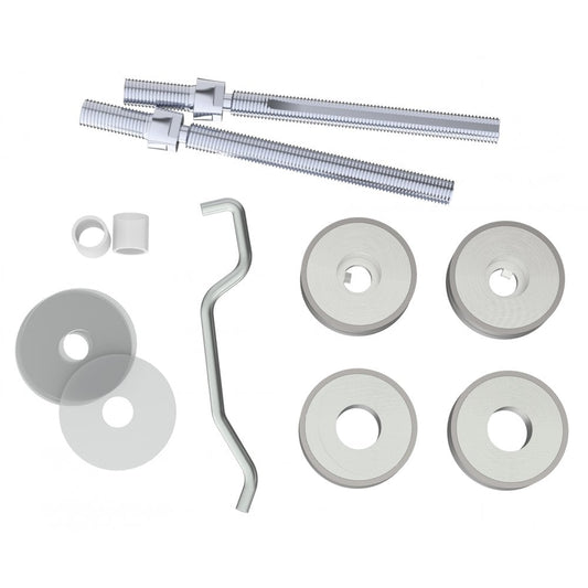 Carlisle Brass Satin Stainless Steel Back To Back Fixing Pack 16mm D BBF1016SSS