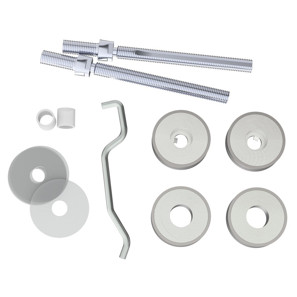 Carlisle Brass Satin Stainless Steel Back To Back Fixing Pack 30mm D BBF1030/2SSS