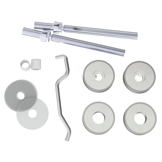 Carlisle Brass Satin Stainless Steel Back To Back Fixing Pack 30mm D BBF1030/2SSS