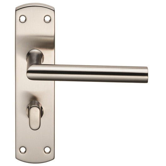 Carlisle Brass Satin Stainless Steel Bathroom Residential Mitred Lever on Backplate CSLP1162T/SSS