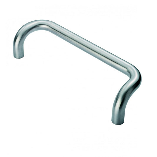 Carlisle Brass Satin Stainless Steel Cranked Pull Handles 25mm Dia, 300mm Centres PBC1300SSS