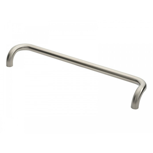 Carlisle Brass Satin Stainless Steel Cranked Pull Handles 30mm Dia, 600mm Centres PCC1600SSS
