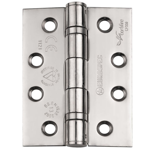 Carlisle Brass Satin Stainless Steel Radius Grade 13 Ball Bearing Hinge, Grade 316 Stainless Steel CEN1433/13SSS/R