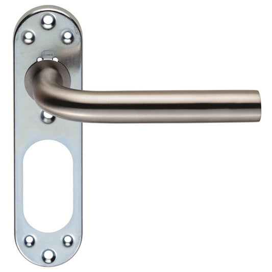 Carlisle Brass Satin Stainless Steel Straight Lever on Inner Backplate CSLP1191SSS