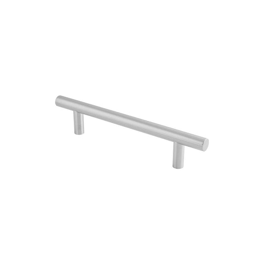 Carlisle Brass Satin Stainless Steel Straight T-Bar Pull Handle Grade 304 22mm Dia, 225mm Centres CFPT1225SSS