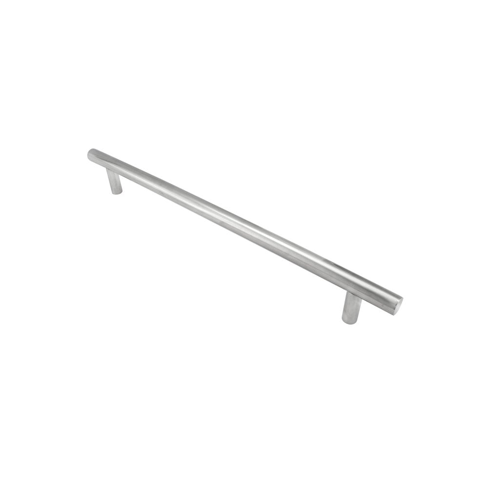 Carlisle Brass Satin Stainless Steel Straight T-Bar Pull Handle Grade 304 22mm Dia, 450mm Centres CFPT1450SSS