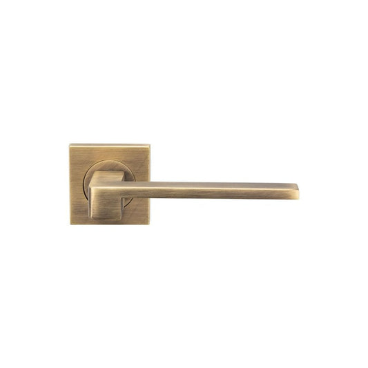 Carlisle Brass Serozzetta Equi Lever Antique Brass Handle On Square Rose SZM370AB