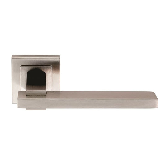 Carlisle Brass Tange Designer Lever on Sprung Square Rose Handle SSL1402SSS