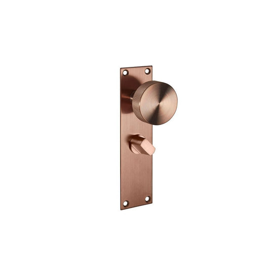 D2F ACCESSORIES Bathroom Knurled Knob on Backplate with Copper Finish J70016CU