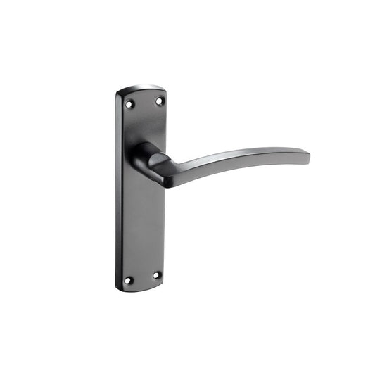 D2F ACCESSORIES Black Curved lever on latch plate N2611B