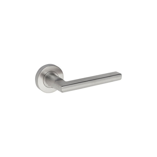 D2F ACCESSORIES Internal Satin Stainless Steel Door Handles with Lever on Rose Sprung B2310S