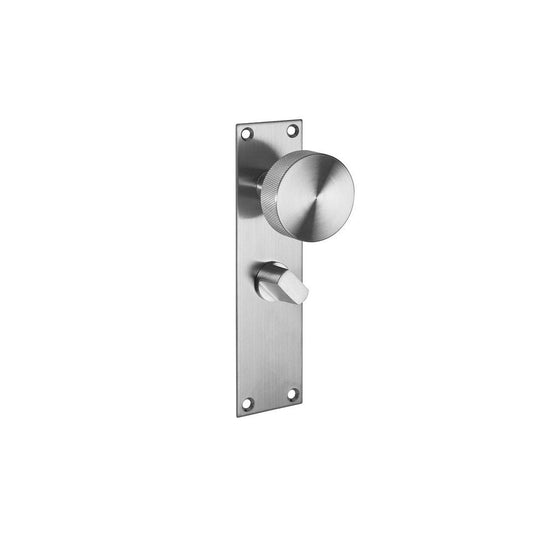 D2F ACCESSORIES Knurled Door Knob Backplate with Satin Stainless Steel Finish J70016S
