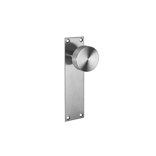 D2F ACCESSORIES Knurled Knob on Backplate with Satin Stainless Steel Finish J70011S