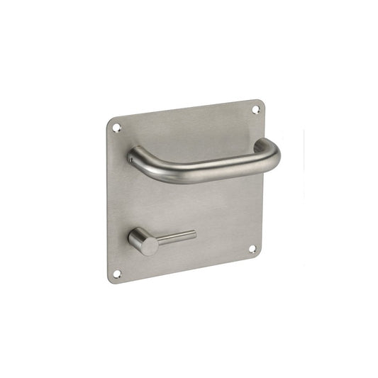 D2F ACCESSORIES Sprung Lever with bathroom turn on square backplate W127S
