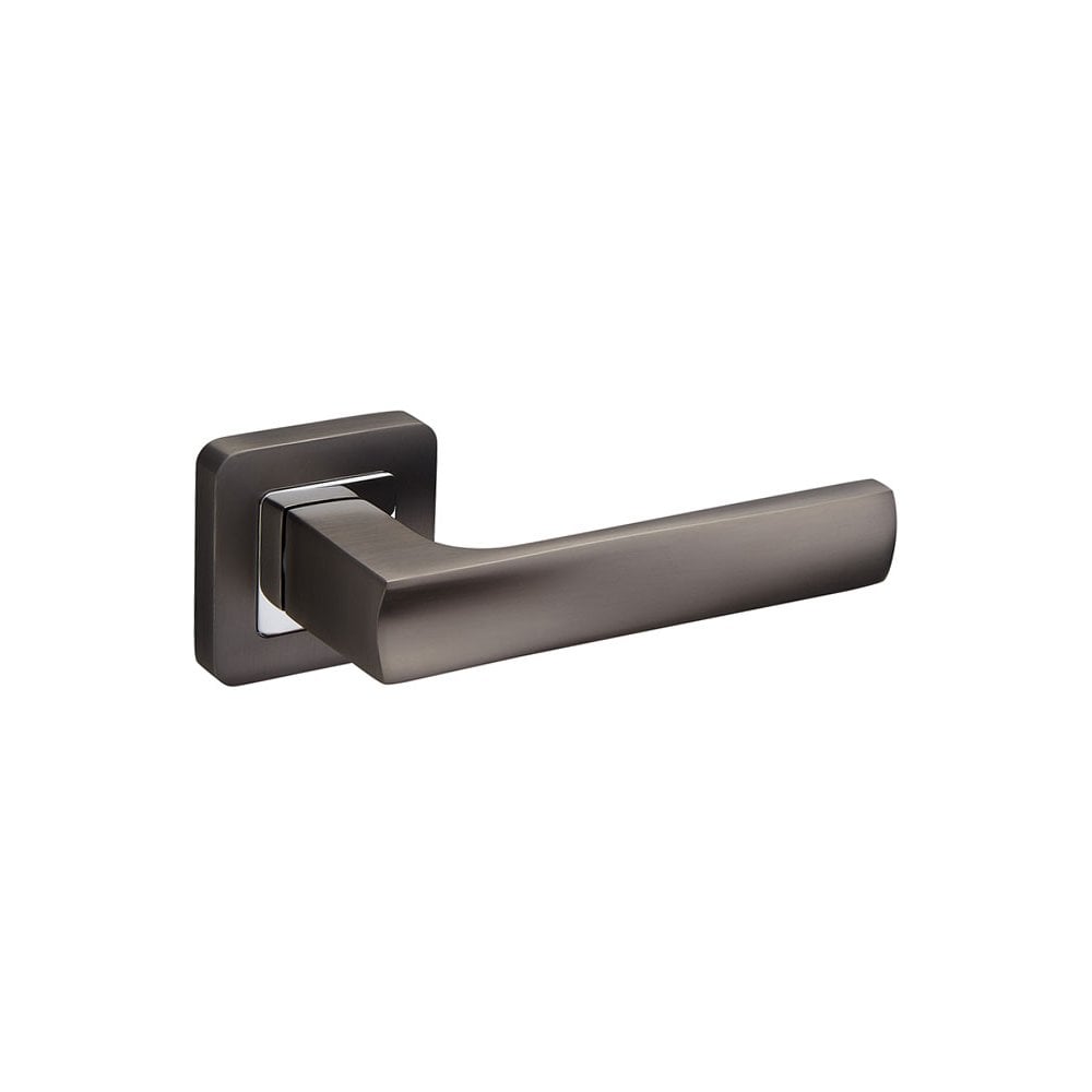 D2F ACCESSORIES Square Rose Door Handles with Duo Black Finish F3410DBL