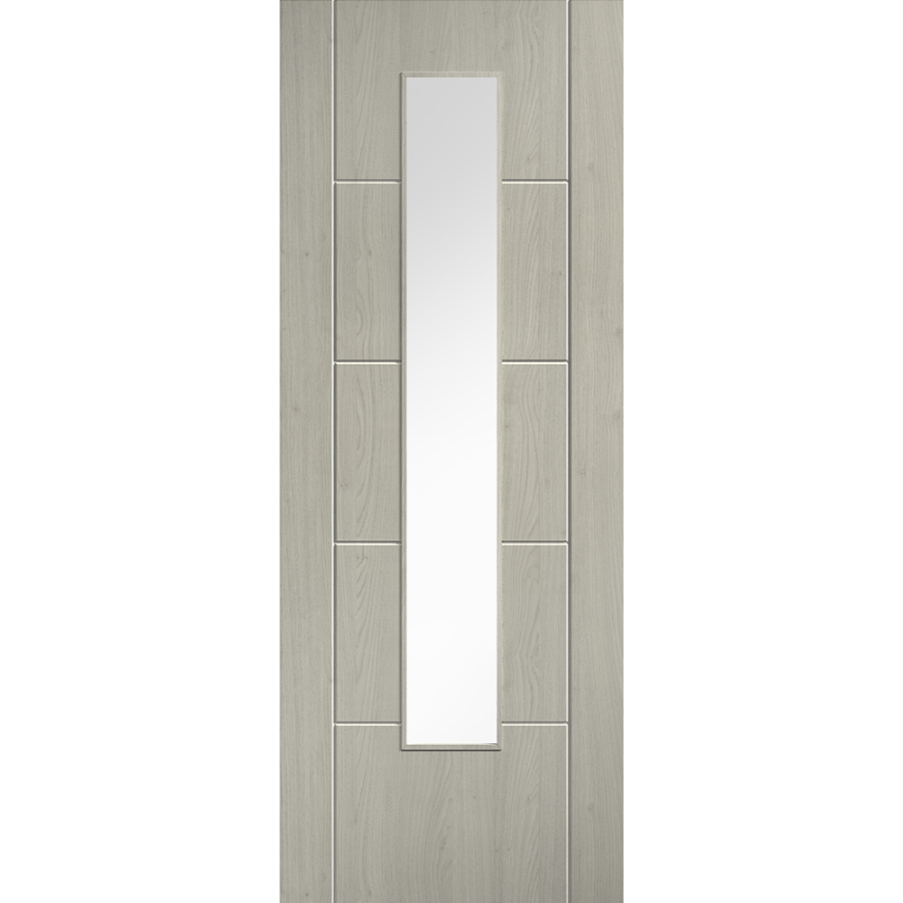 LPD Ladder light grey laminate glazed internal door