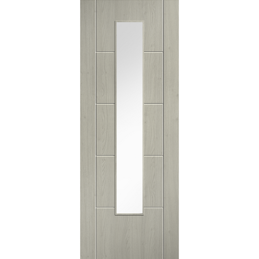 LPD Ladder light grey laminate glazed internal door