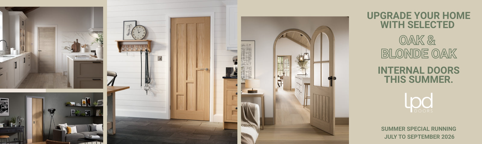LPD summer special - selected oak and blonde oak internal doors, July to September 2026