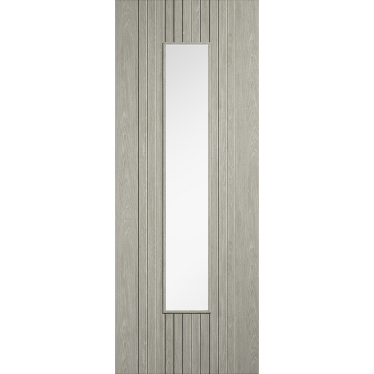 LPD Sydney light grey laminate glazed internal door