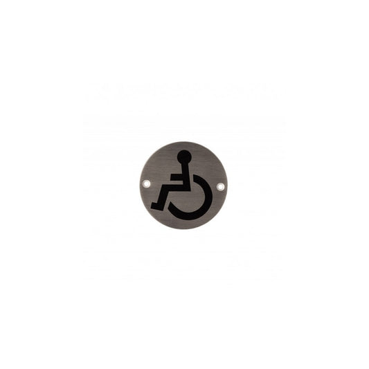 Deanta 3.0" Round Steel Disabled Sign DHSNMEDSSQ