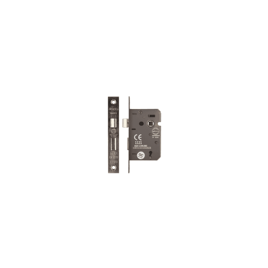 Deanta 3 Lever Mortice Square Sash Lock Satin Nickel DHMRSNSQ
