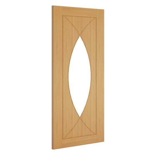 Deanta Amalfi Fully Finished Internal Oak Door with Clear Glass 35AMAGXFSC