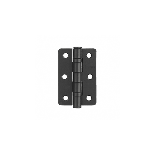 Deanta Black Radius Steel BSEN 1935 Rated Radius Hinges (Pair) HR76502BL