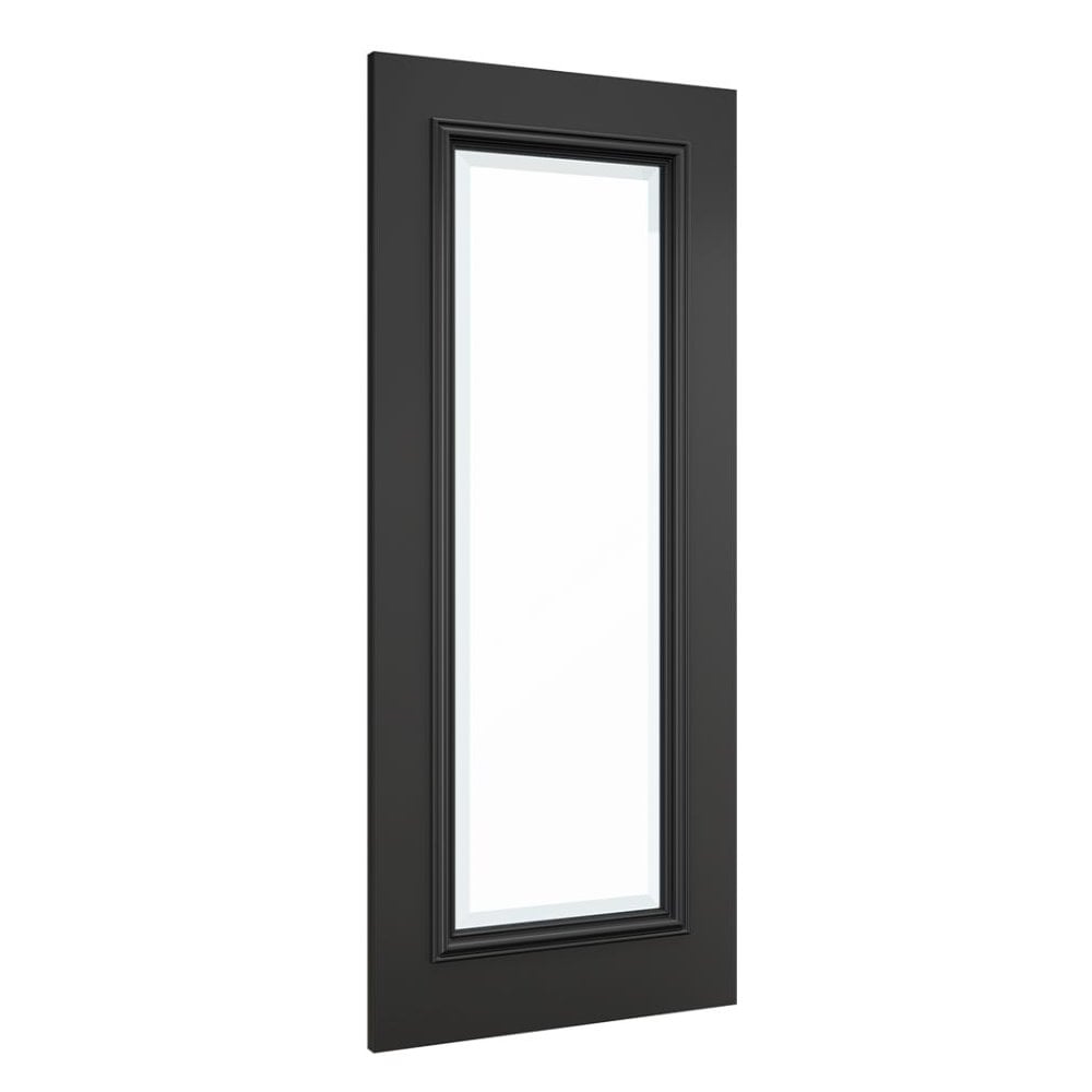 Deanta Blenheim Black Fully Finished Internal Door With Bevelled Glaze 35BLEGBLFSC