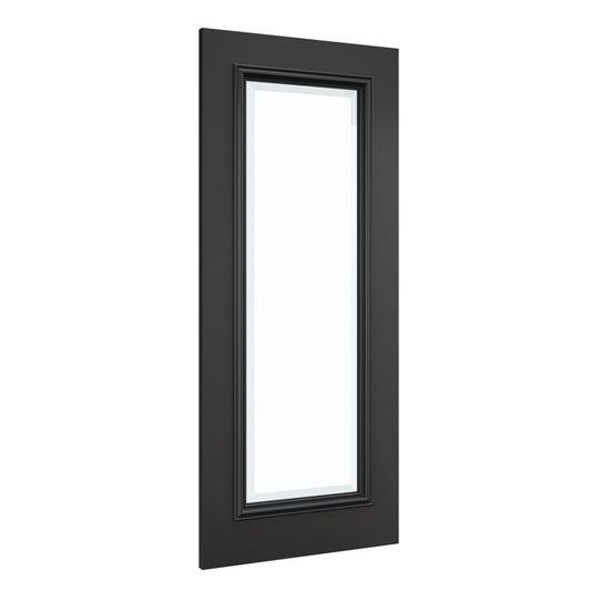 Deanta Blenheim Black Fully Finished Internal Door With Bevelled Glaze 35BLEGBLFSC
